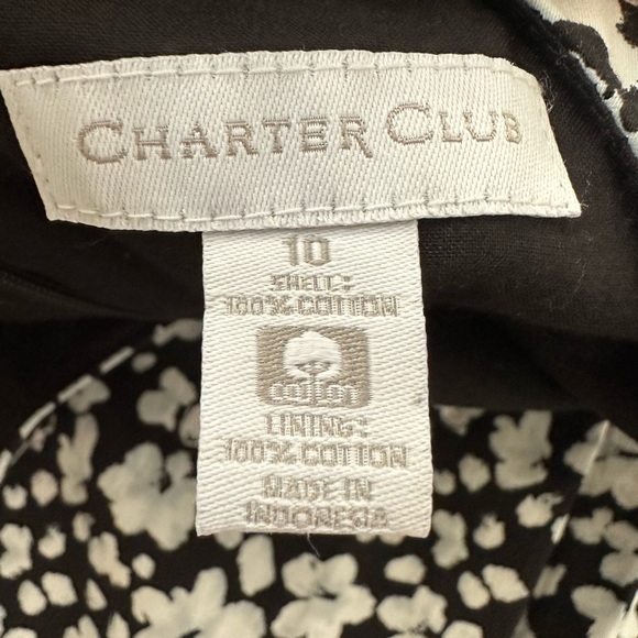 New Charter Club Women’s Fit & Flare Cotton Floral Dress with Pockets size 10 - Picture 14 of 16